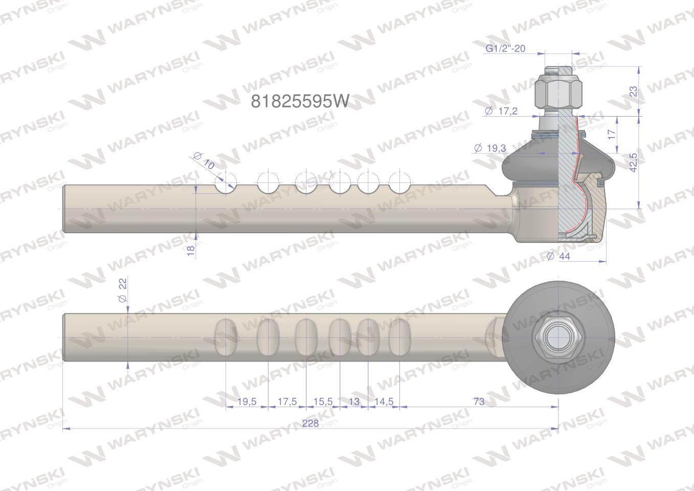 Przegub kierowniczy 81825595 waryński | 81825595W - zdjęcie 3