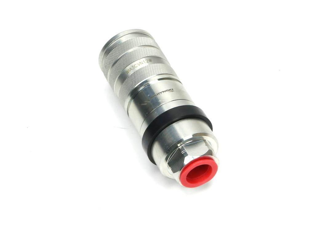 Szybkozłącze hydrauliczne zrywalne seria wia3cv 3cfpv 68 l/min gniazdo 1/2" nptf gwint wewnętrzny euro push-pull iso 7241-a waryński