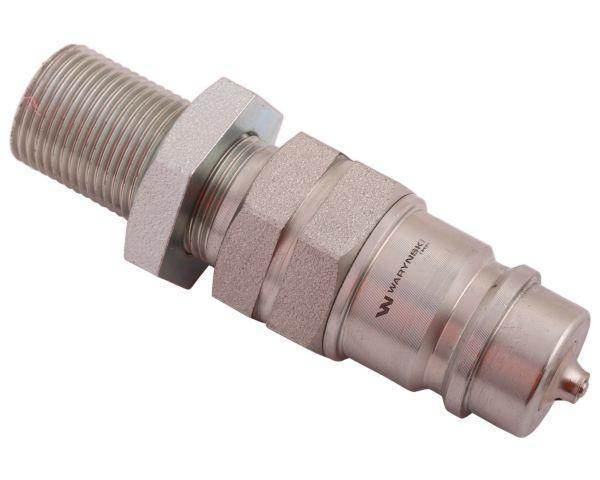 Szybkozłącze hydrauliczne wtyczka long z eliminatorem ciśnienia m20x1.5 gwint zewnętrzny euro iso 7241-a waryński