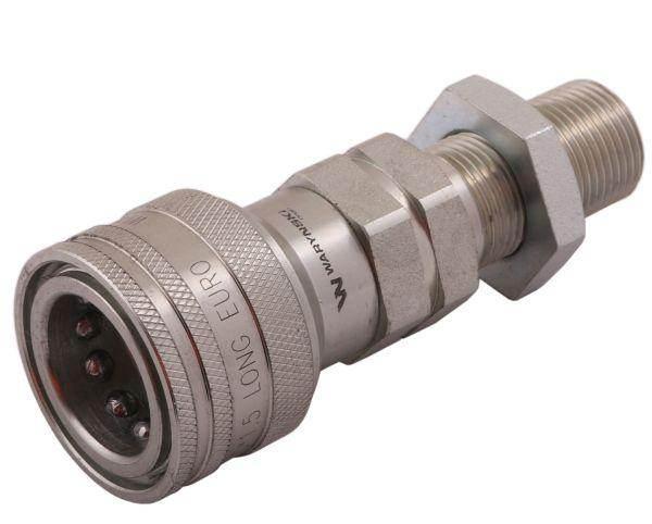 Szybkozłącze hydrauliczne gniazdo long m20x1.5 gwint zewnętrzny euro iso 7241-a waryński - zdjęcie 2