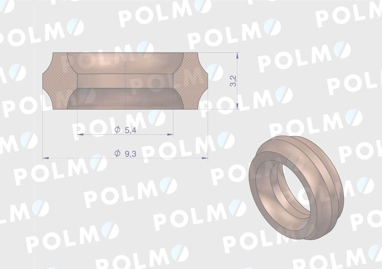 Uszczelka manometryczna do przyłącza gwintami g1/4" i m12x1.5 cu wyżarzone polmo 10szt - zdjęcie 2
