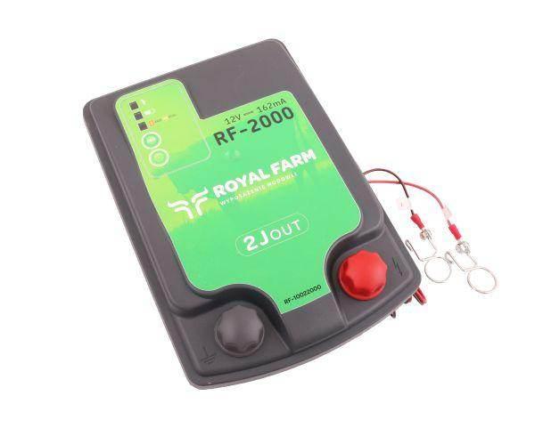 Elektryzator 2j bateryjno-sieciowy uniwersalny rf-2000 z zasilaczem royal farm