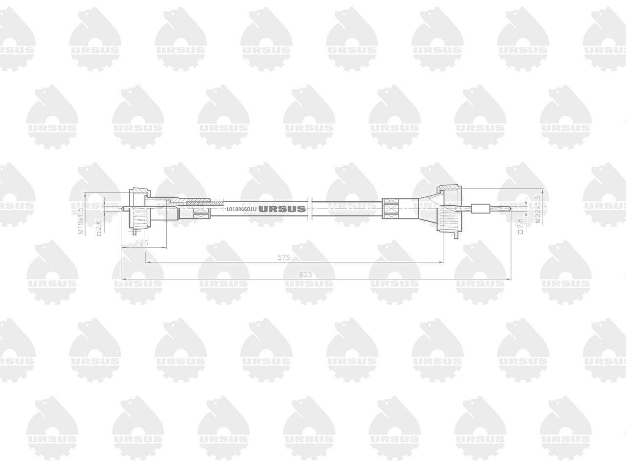 Linka licznika mtg motogodzin l-575mm/625mm 42341430 c-330 oryginał ursus - zdjęcie 2