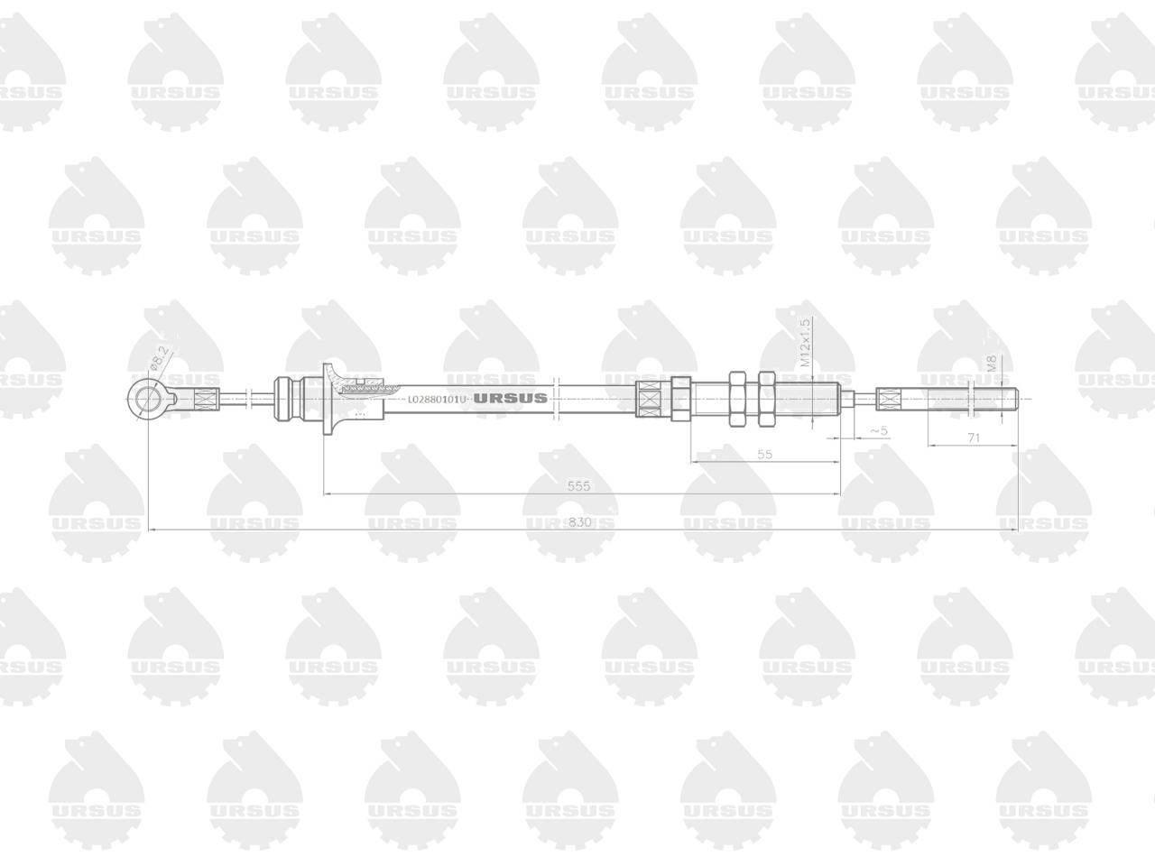Linka hamulec l-830mm c-330m oryginał ursus - zdjęcie 2