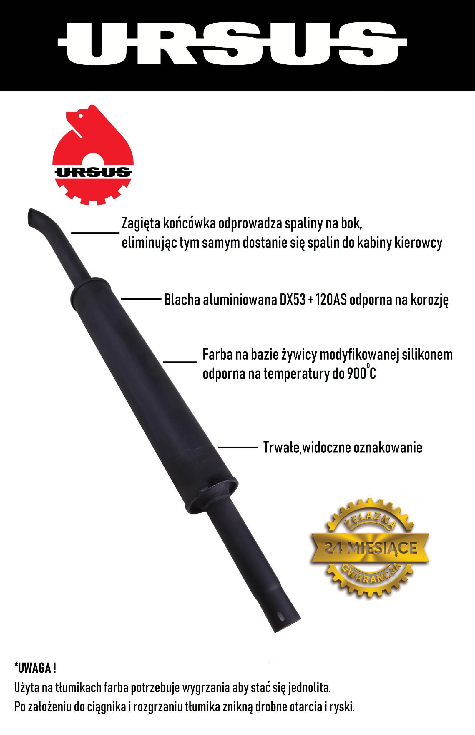 Tłumik 1128mm 3029104m1 4.8kg mf3 c-3603p oryginał ursus - zdjęcie 4