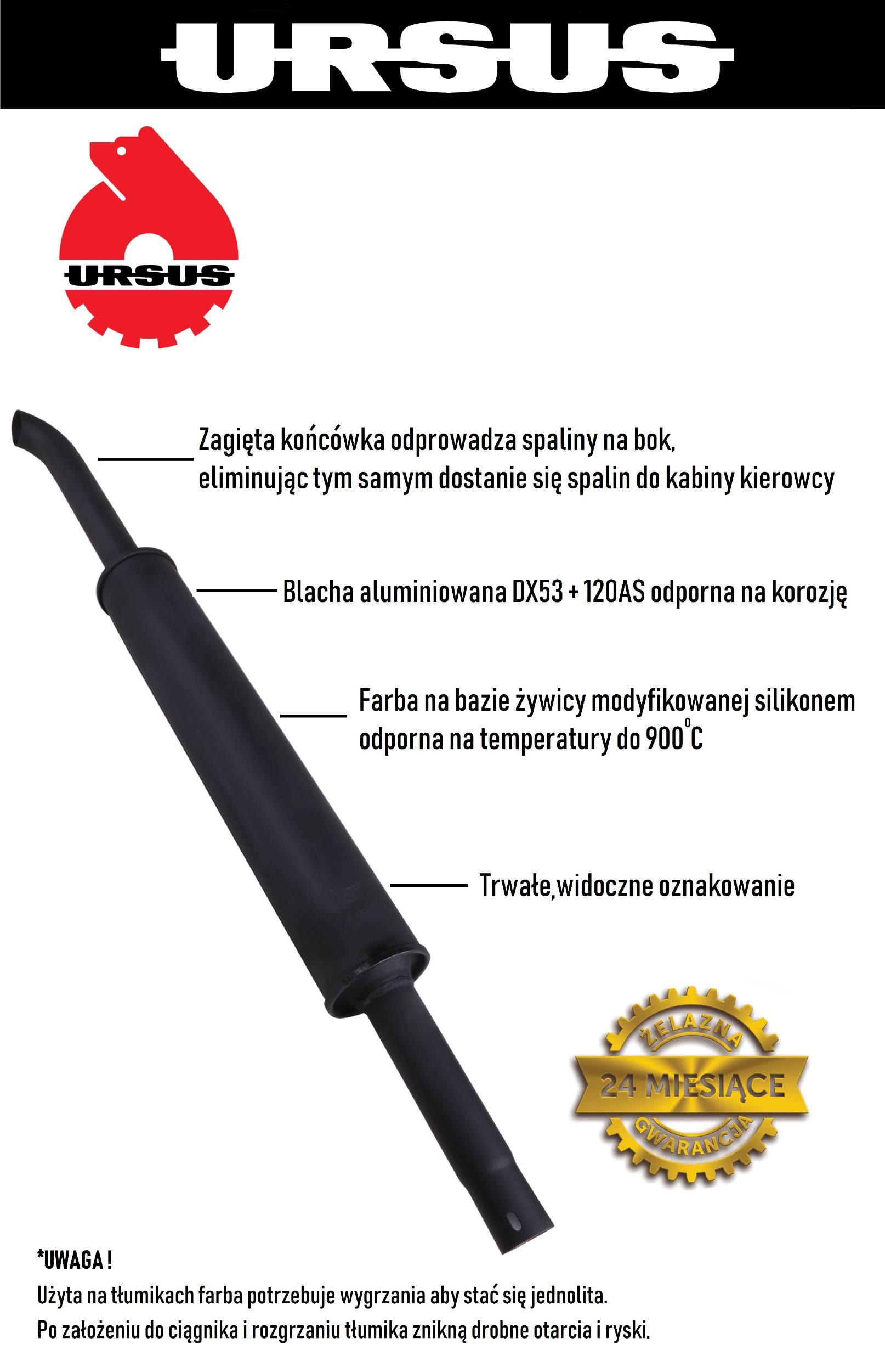 Tłumik 1128mm 3029104m1 4.8kg mf3 c-3603p oryginał ursus - zdjęcie 5