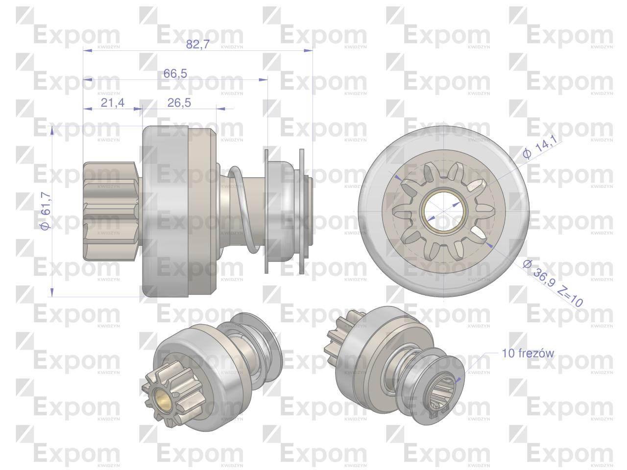 Zespół sprzęgający rozrusznika mtz 16.903.550 rozrusznik iskra expom kwidzyn eu - zdjęcie 4