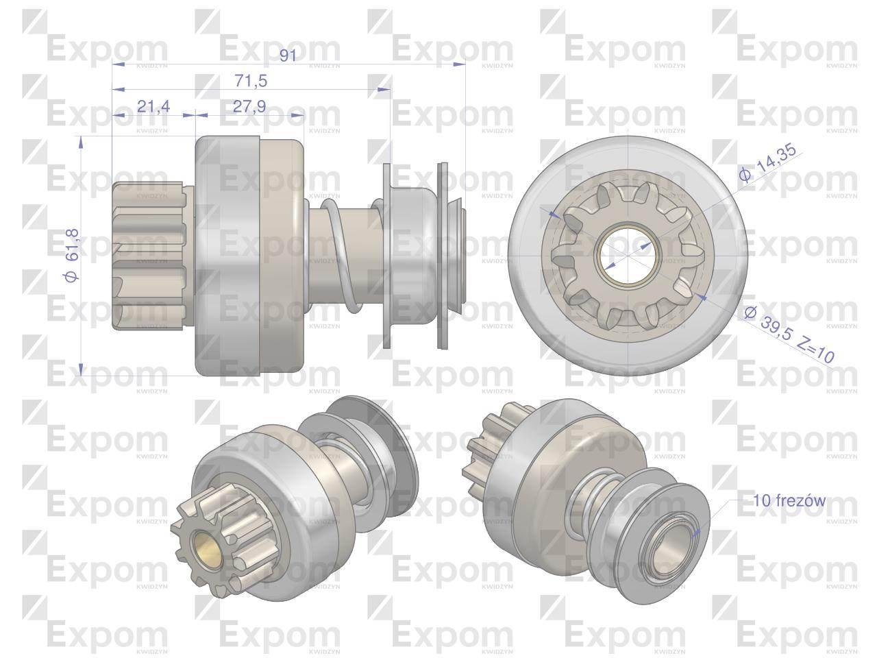 Zespół sprzęgający rozrusznika r-11h 863.700.0ex expom kwidzyn eu - zdjęcie 4