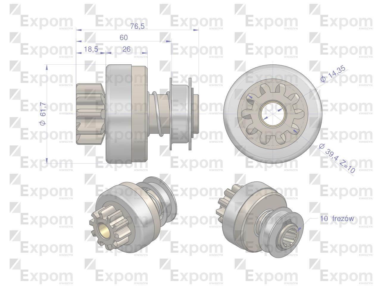Zespół sprzęgający rozrusznika typ iskra msx 73416.901.694 expom kwidzyn eu - zdjęcie 4