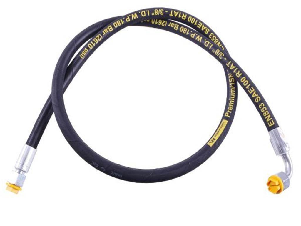 Przewód hydrauliczny 180 bar gwint m18x1.5 prosta/90 stopni l-700mm dn10-1sn ak-10-700 p11p12 18mpa waryński