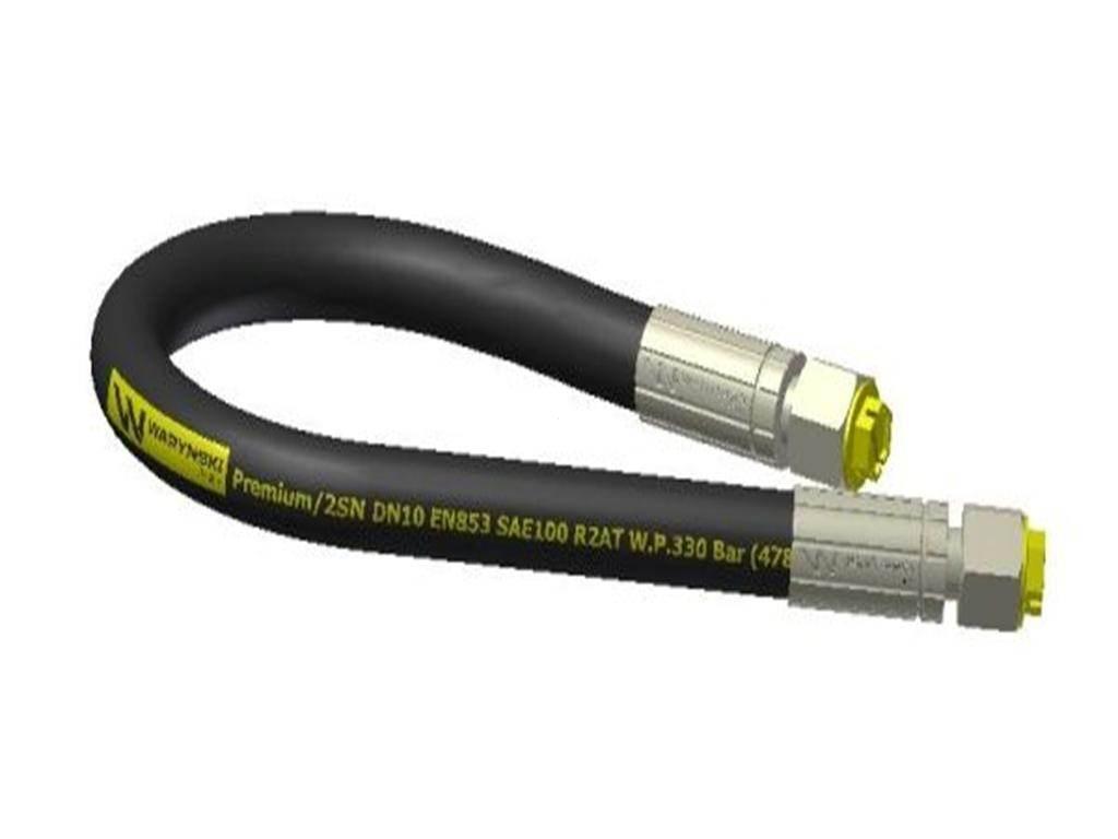 Przewód hydrauliczny 330 bar gwint m18x1.5 proste l-300mm dn10-2sn aa-10-300 p11p11 33mpa waryński