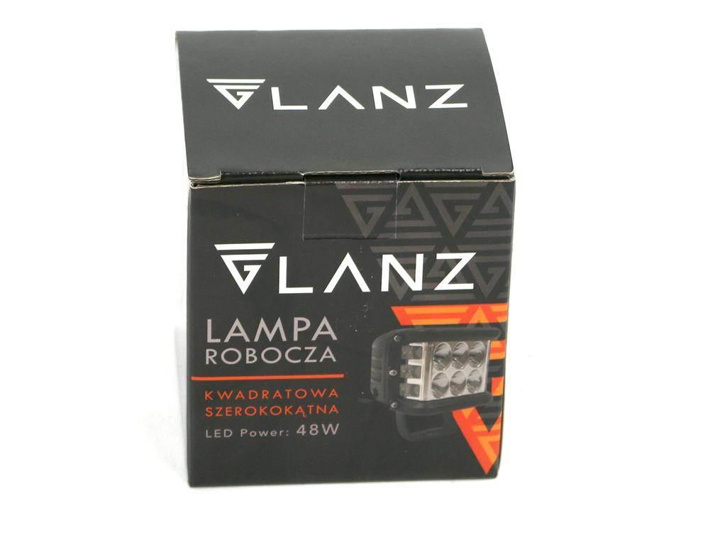 Lampa robocza kwadratowa szerokokątna 48w 12led glanz - zdjęcie 2