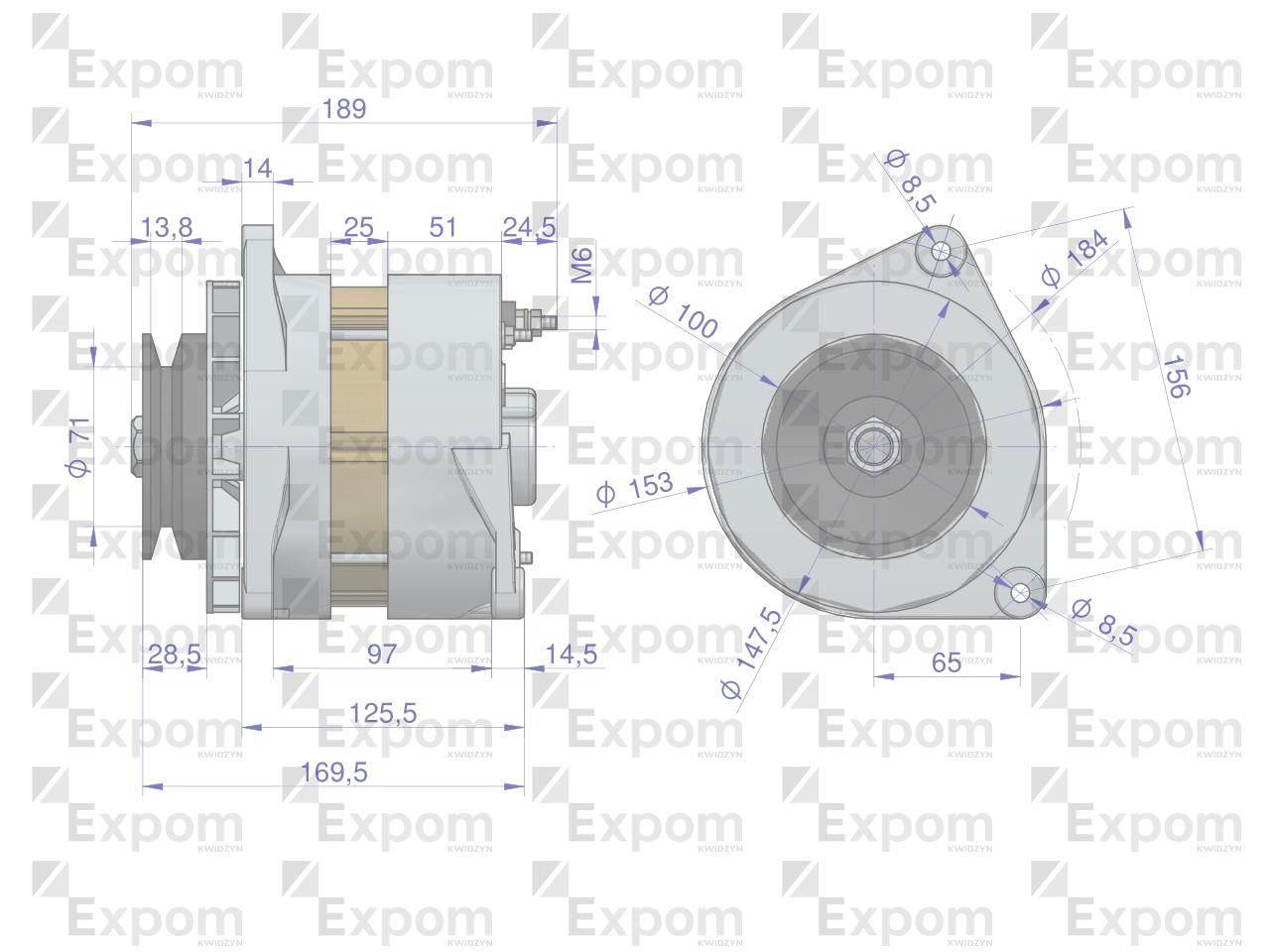 Alternator a120e 400257er 3660200 28v 40a bizon expom kwidzyn eu - zdjęcie 7