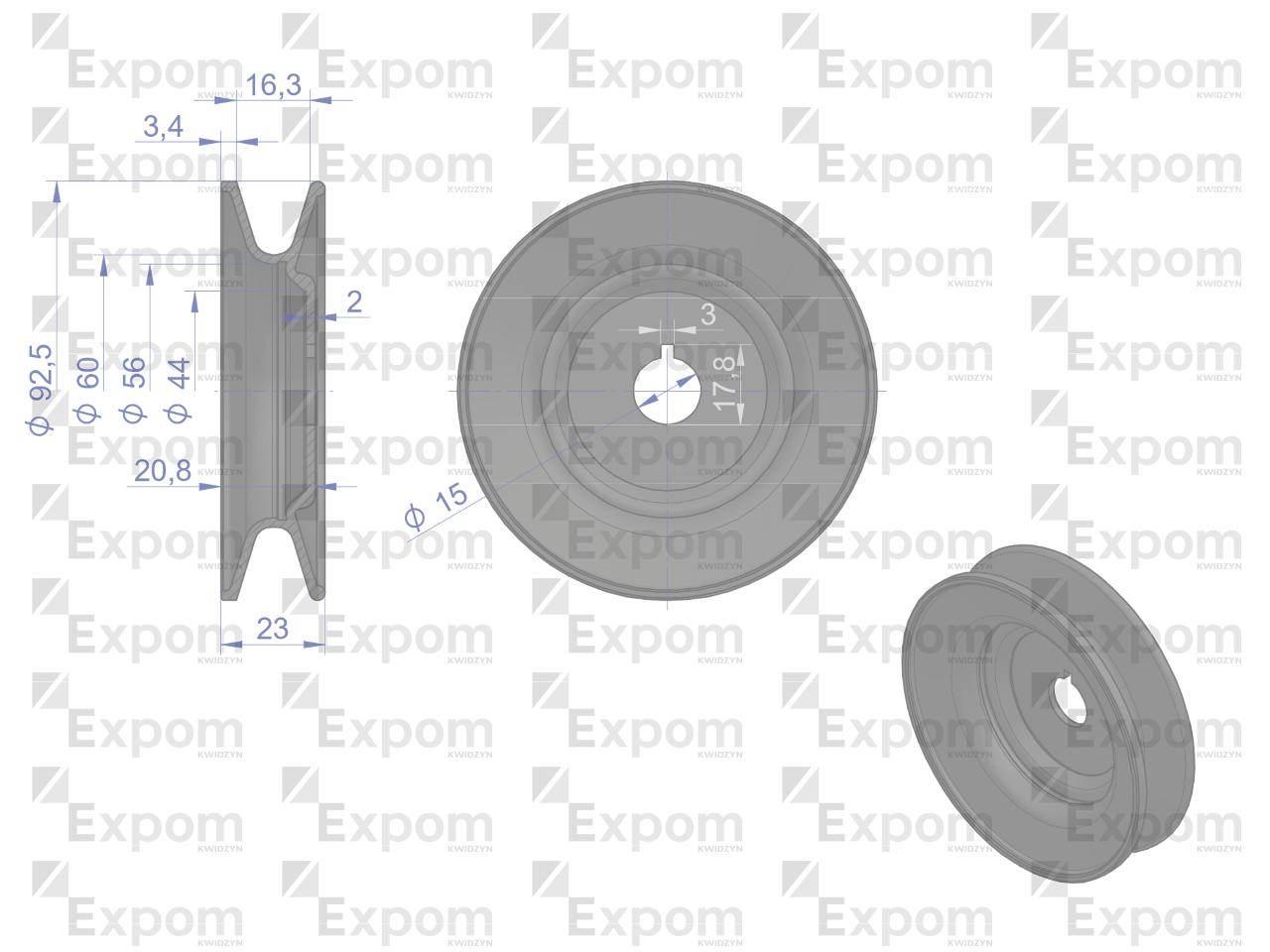 Koło pasowe alternatora ex260000ex c-360 expom kwidzyn eu - zdjęcie 3