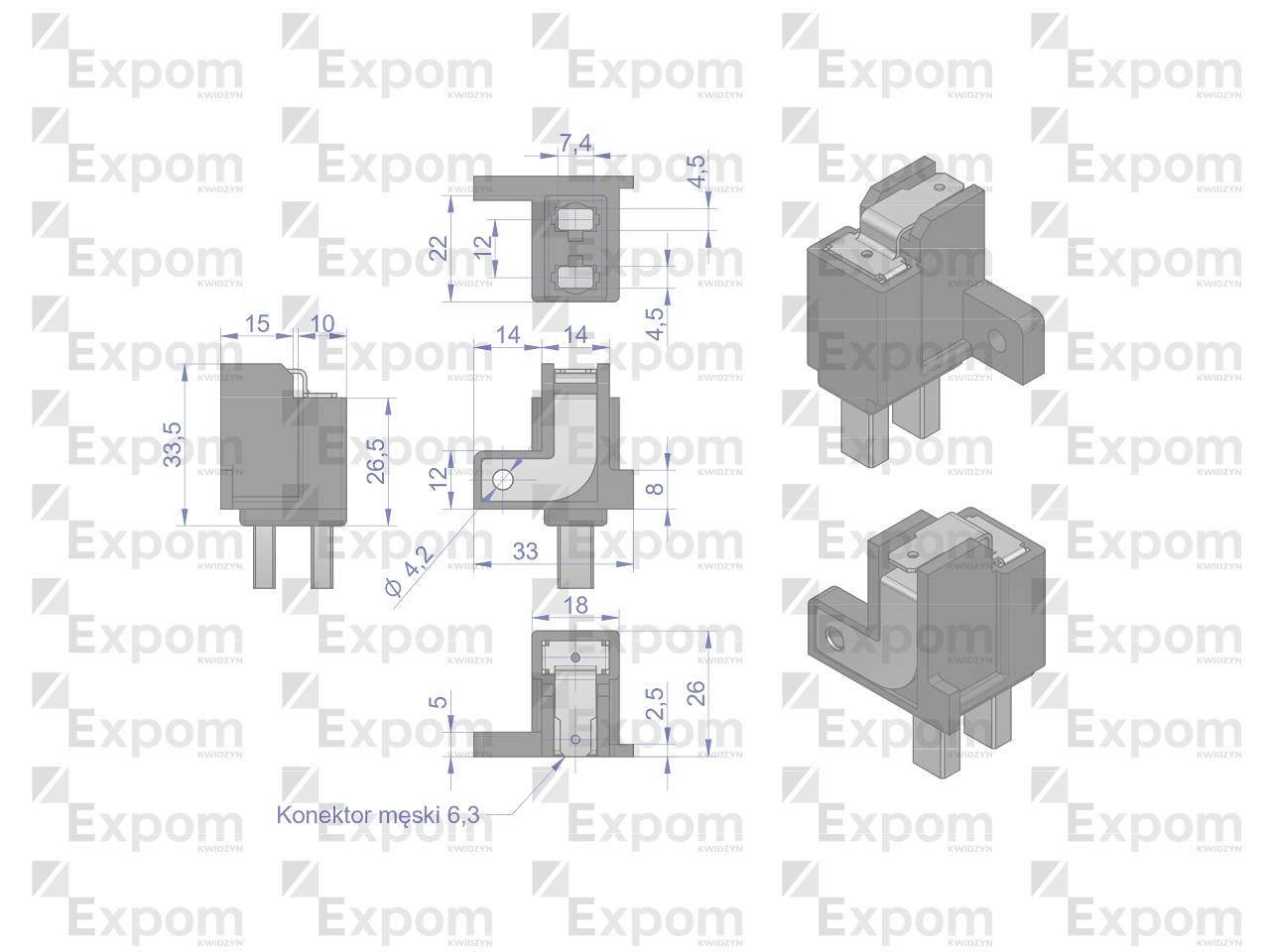 Szczotkotrzymacz ze szczotkami alternatora ex257000 a120 bizon expom kwidzyn eu - zdjęcie 3