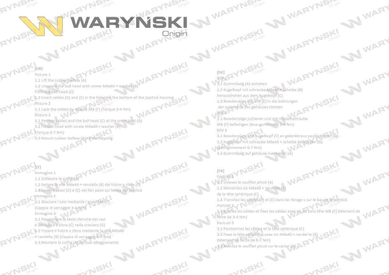 Joystick pod linki zakończone kulką bez przełącznika bez przycisku na kulkę ip-6020 joystik6019 waryński - zdjęcie 6