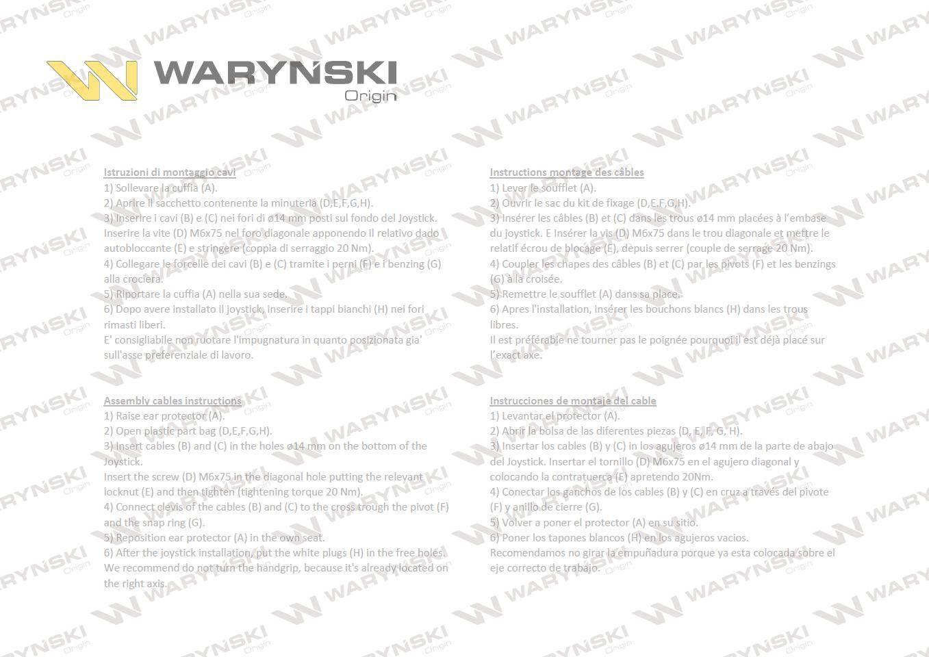 Joystick pod linki zakończone widełkami z 1 przełącznikiem z przyciskiem na widełki ip-6029 joystikw waryński - zdjęcie 4