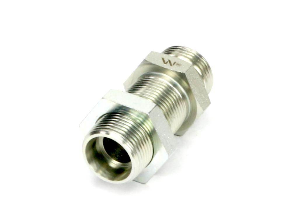 Złączka hydrauliczna metryczna grodziowa bb m22x1.5 15l z przeciwnakrętką xsv waryński 2szt - zdjęcie 2