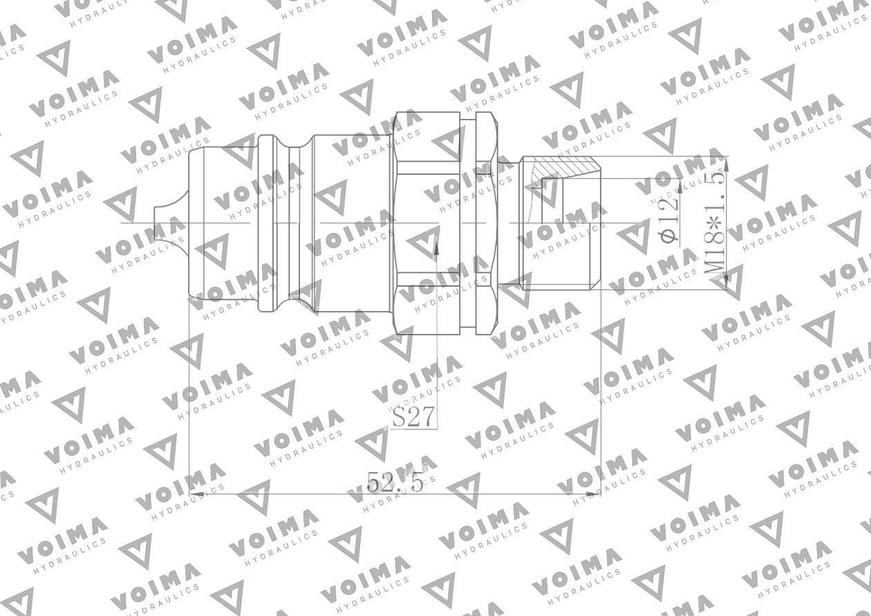 Szybkozłącze hydrauliczne wtyczka euro m18x1.5 gz 9100818w voima - zdjęcie 2