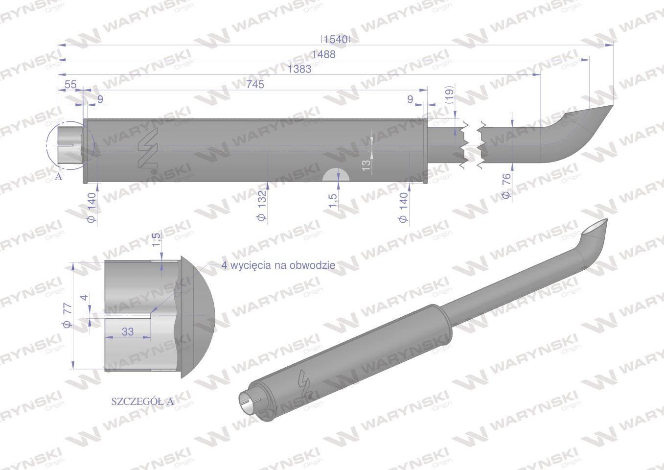 Tłumik rura renault 7700519115 7700641942 waryński - zdjęcie 2