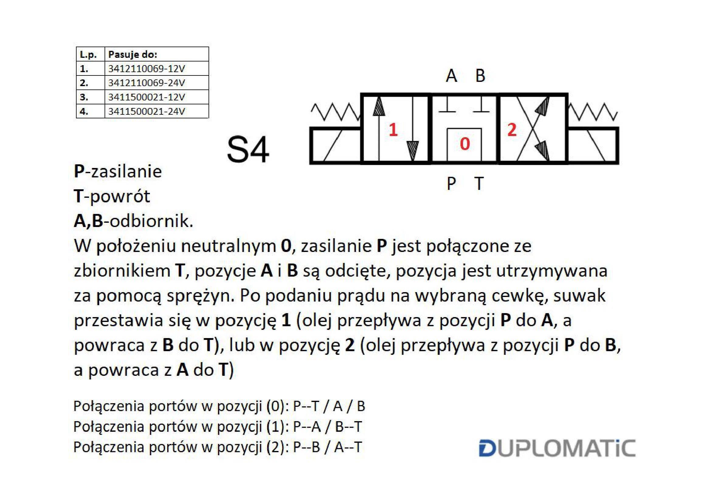 Rozdzielacz elektrozawór suwak "n" dl3-s4/10n-d12 12v dc cewkax2 compact 280bar 50l/min duplomatic - zdjęcie 3