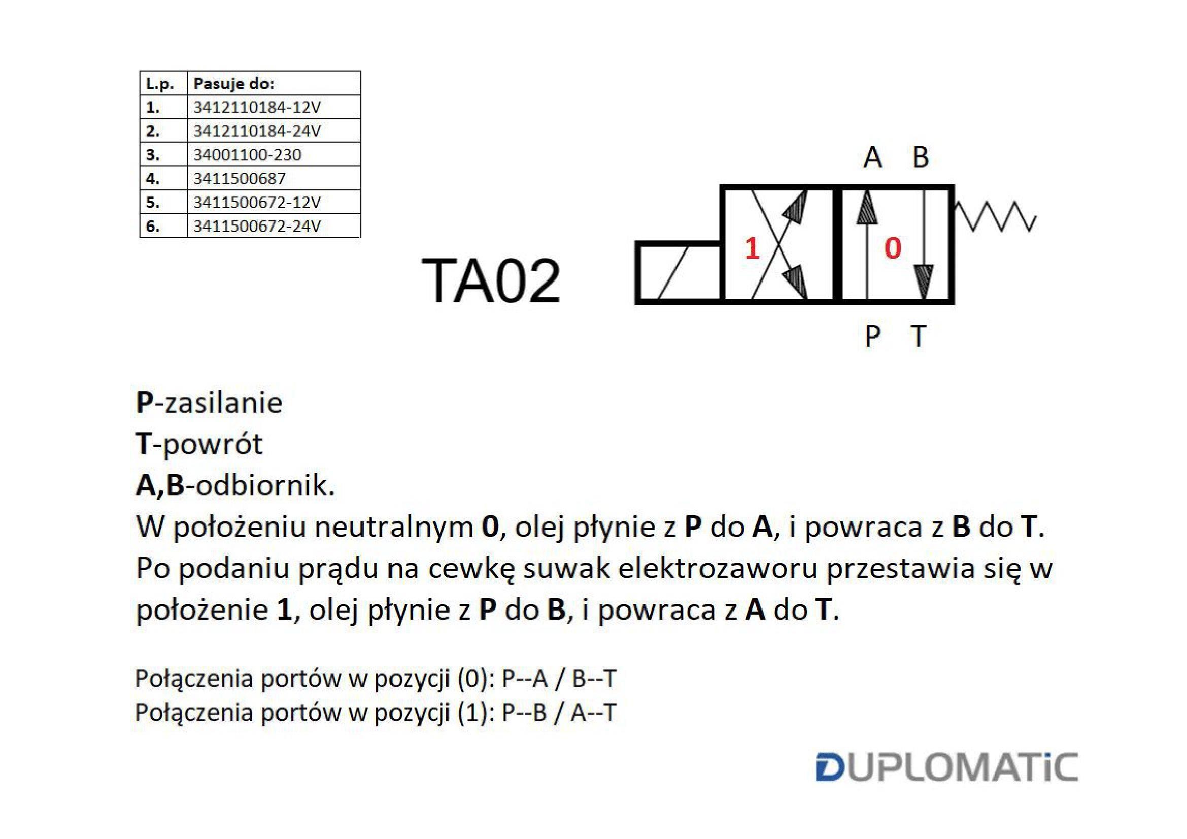 Rozdzielacz elektrozawór ds3-ta02/11n-d12 12v dc cewkax1 heavy 350bar 100l/min duplomatic - zdjęcie 3