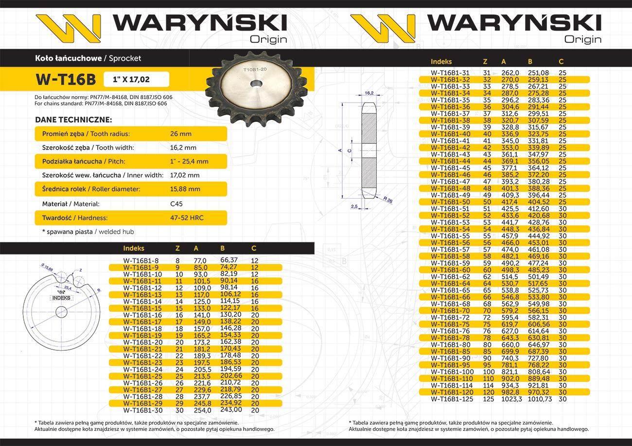 Koło zębate hartowane tarcza 16b-1 r1 1 z-14 waryński - zdjęcie 3