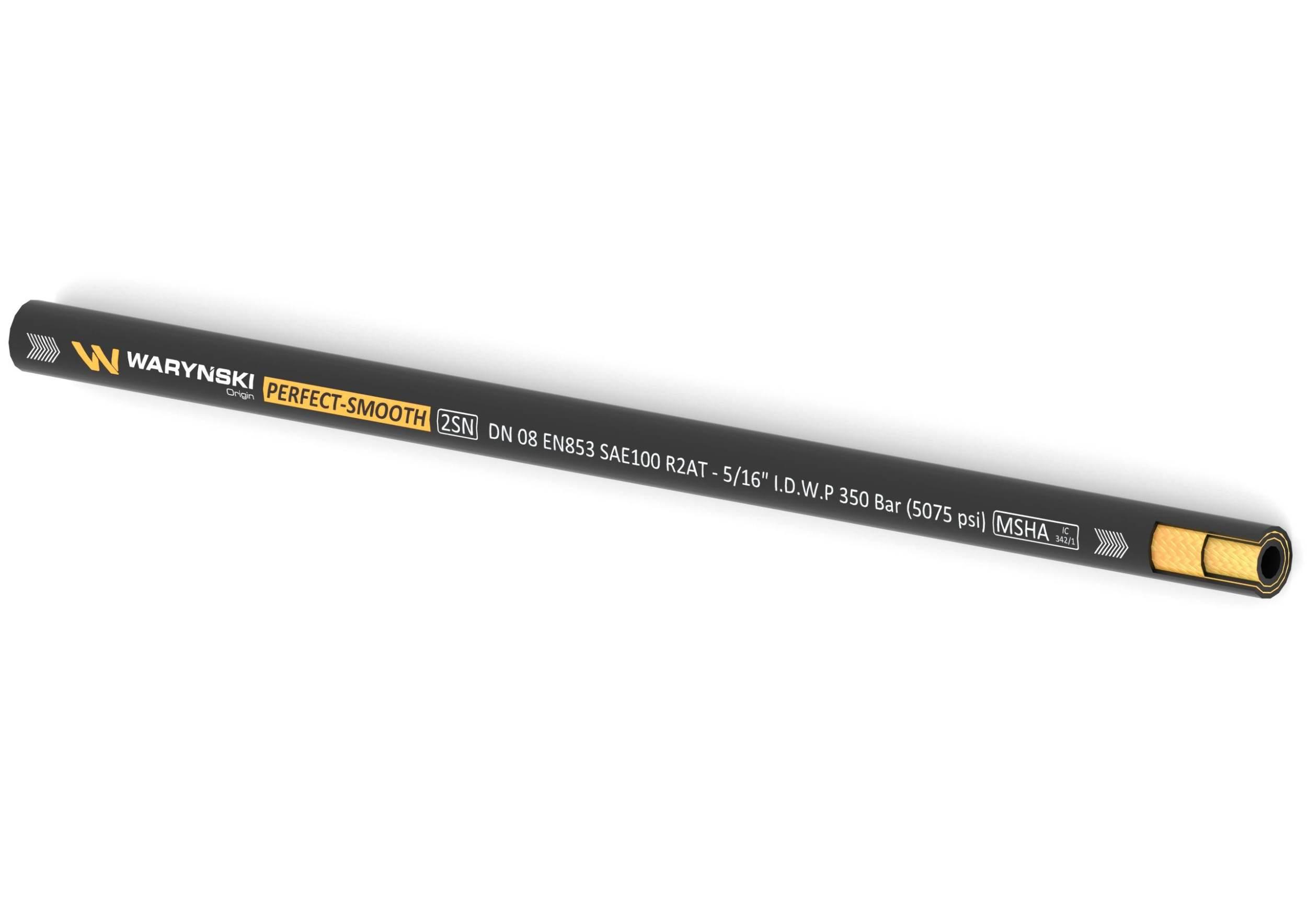 Wąż hydrauliczny do zakuwania perfect-smooth 2sn dn08 2-oplotowy 350 bar wa - zdjęcie 2