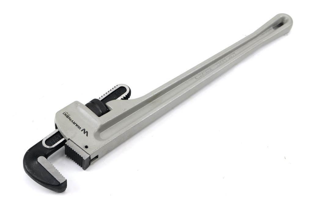 Klucz do rur typ amerykański 24" uchwyt aluminium wzmocniony szczęki crmo max średnica waryński - zdjęcie 2