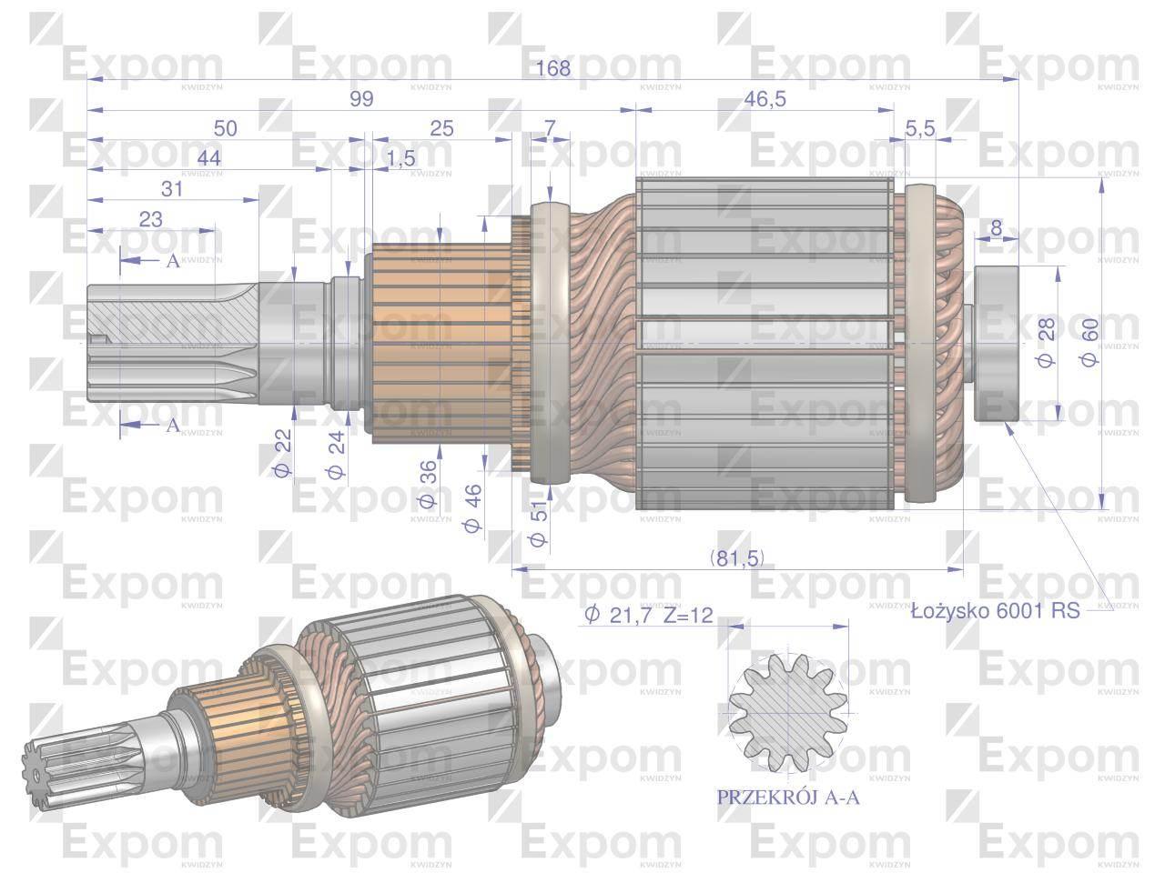 Wirnik rozrusznika typu magneton 9172742.24v blue line expom kwidzyn - zdjęcie 2