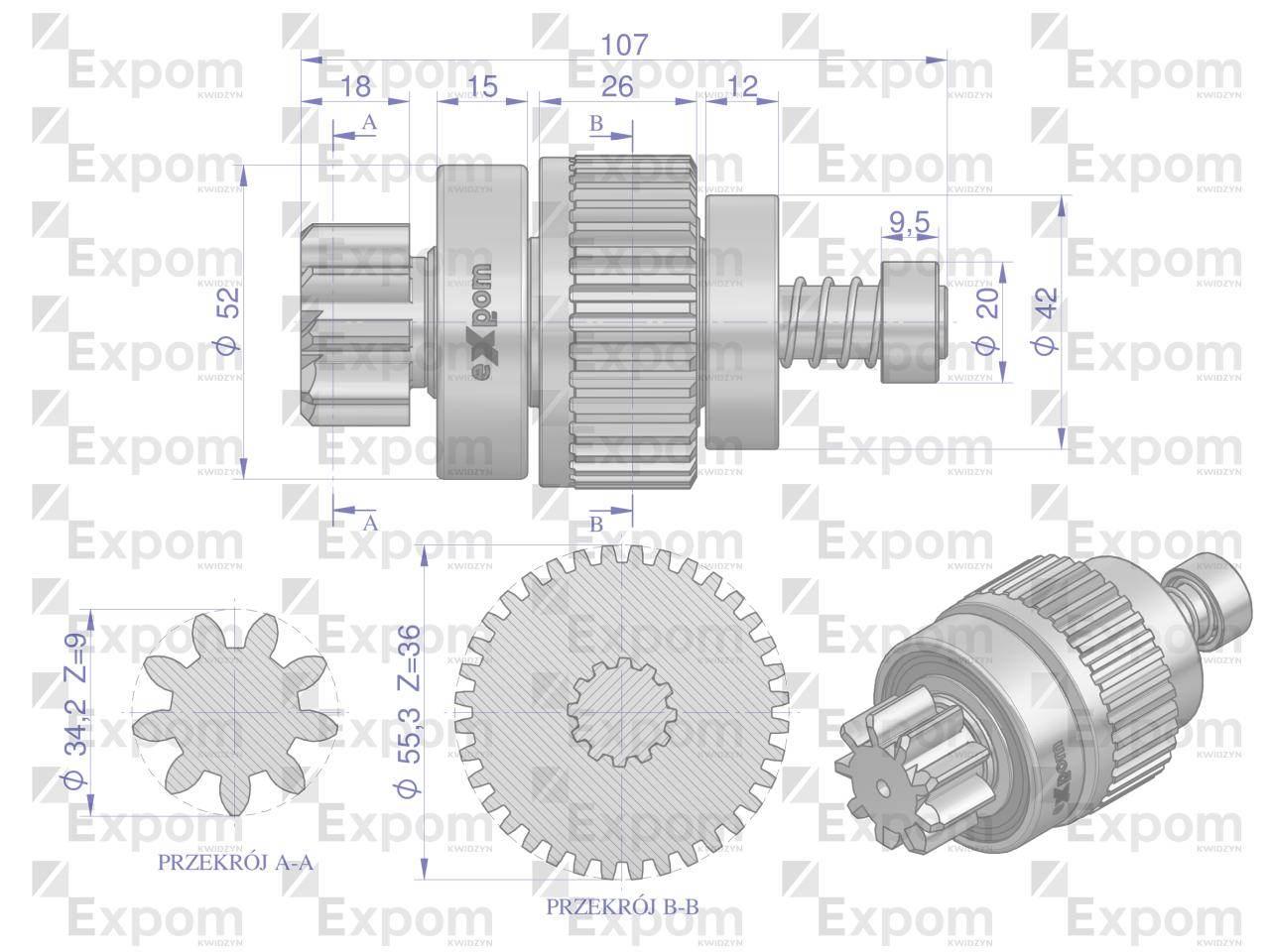 Zespół sprzęgający rozrusznika renault fendt typu magneton 9142801 blue line expom kwidzyn - zdjęcie 2
