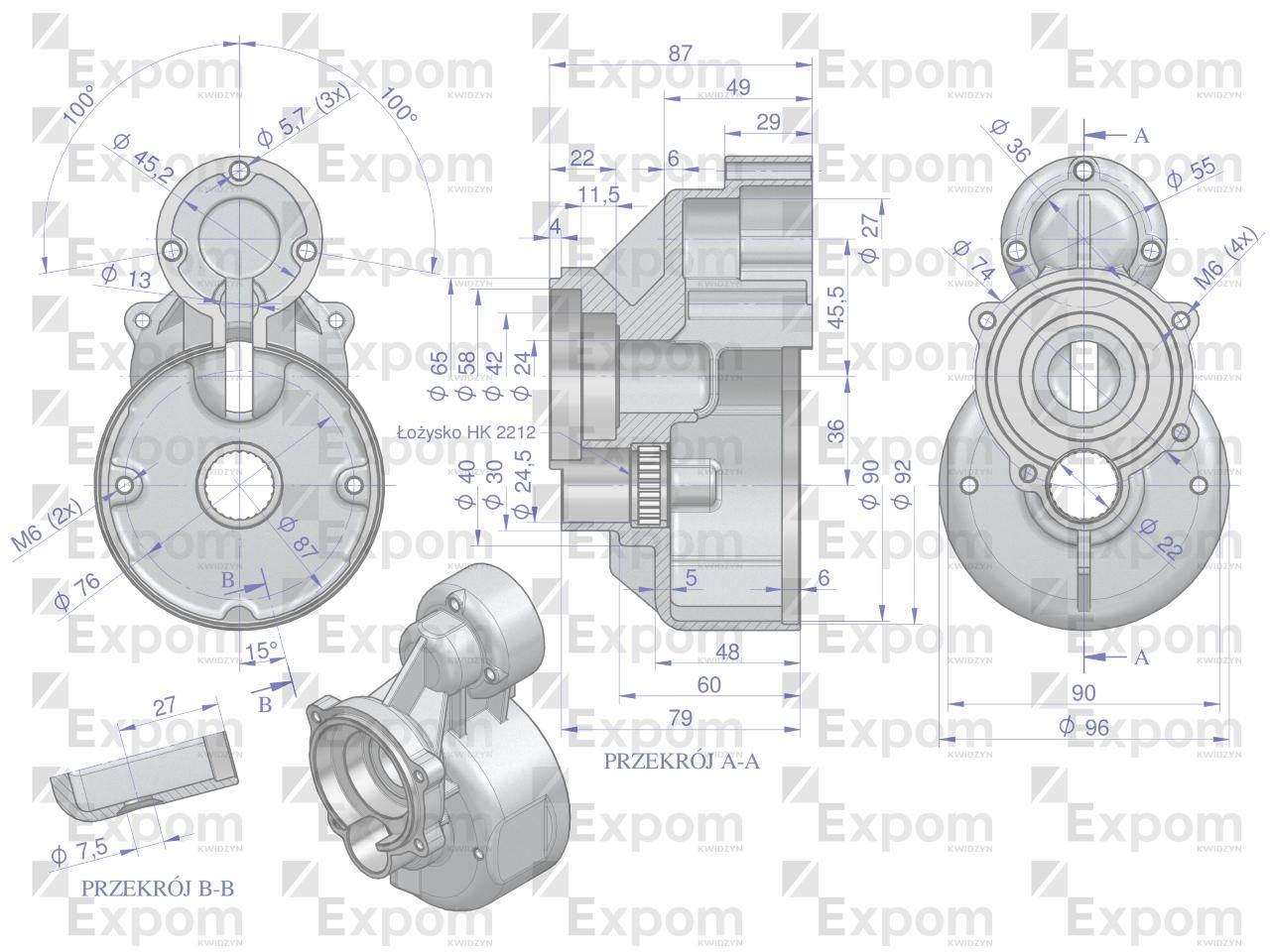 Obudowa przekładni rozrusznika typu magneton t-25 mtz 9142780 blue line expom kwidzyn - zdjęcie 3