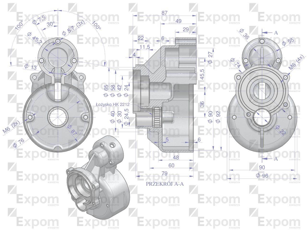 Obudowa przekładni rozrusznika typu magneton 9142722 blue line expom kwidzyn - zdjęcie 3