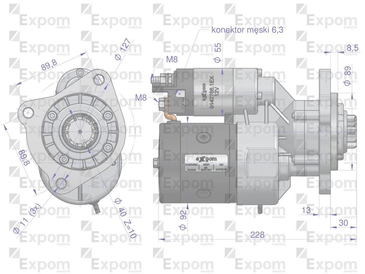 Rozrusznik z reduktorem typu magneton mf4 ursus 4512 9142743 blue line expom kwidzyn - zdjęcie 4