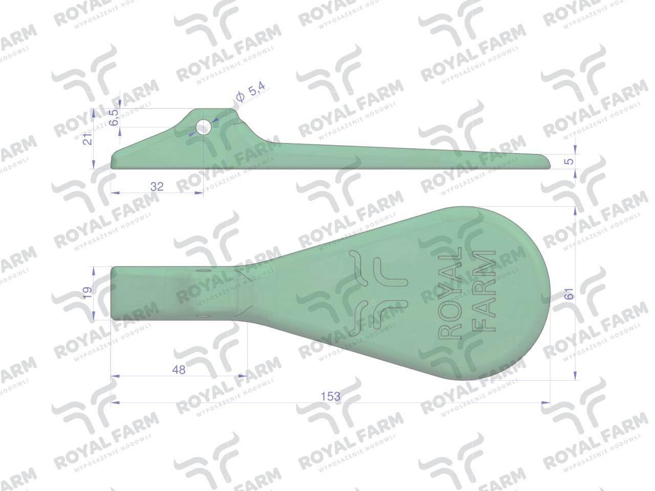 Język poidła rf-20908101 rf-20908106 royal farm 10szt - zdjęcie 2