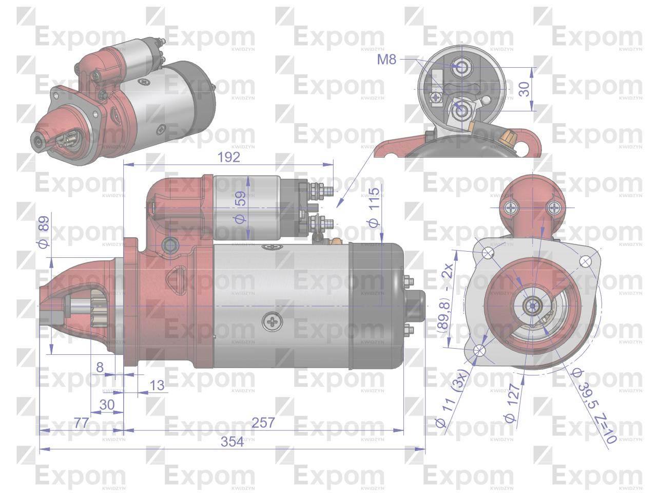 Rozrusznik r11g 12v 3kw mf4 expom kwidzyn eu - zdjęcie 5