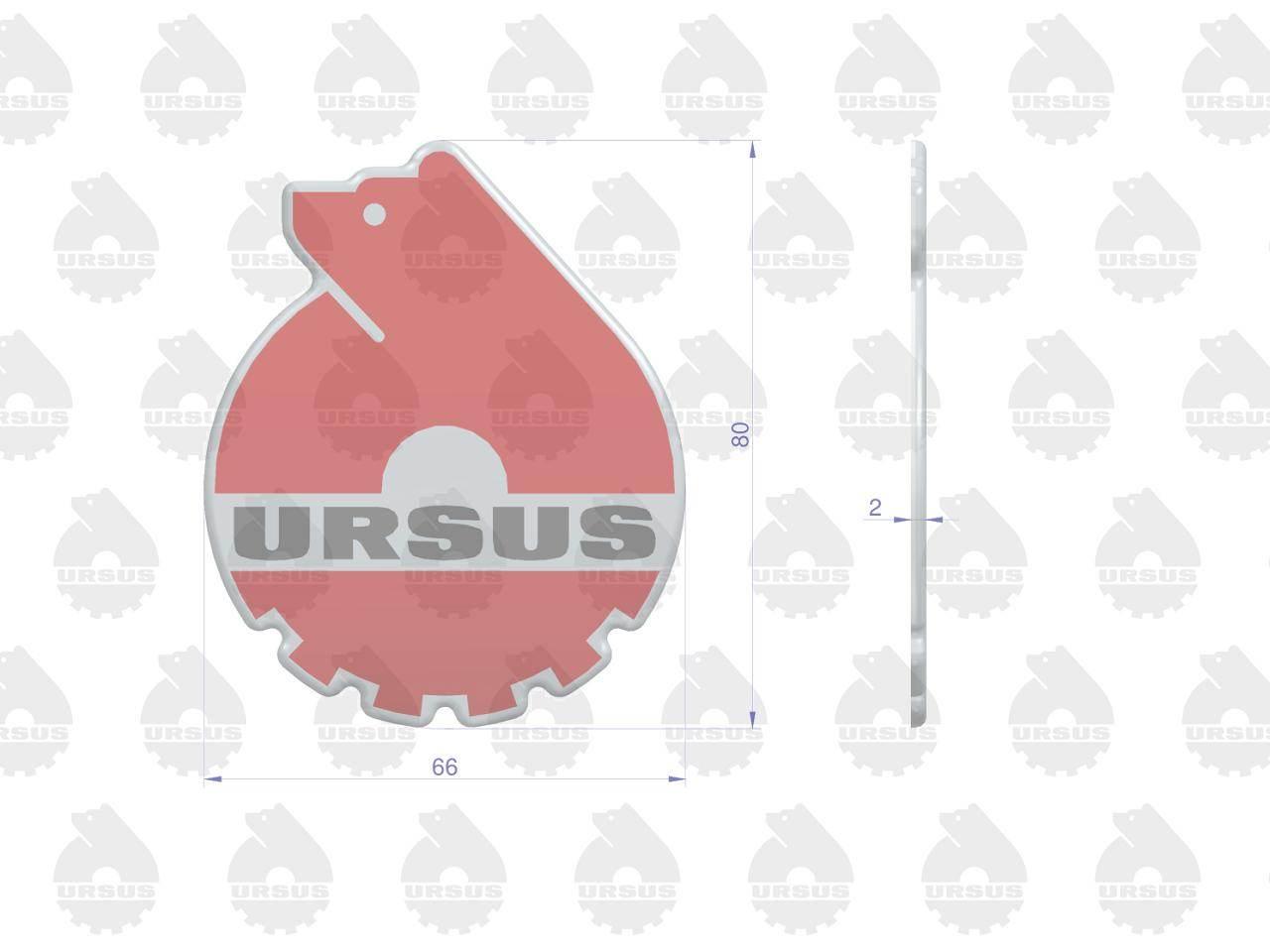 Emblemat naklejka wypukła 3d-w3 oryginał ursus 4szt - zdjęcie 2