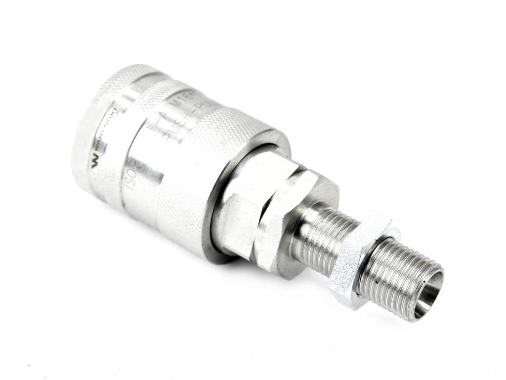 Szybkozłącze hydrauliczne gniazdo long m16x1.5 gwint zewnętrzny euro push-pull iso 7241-a z eliminatorem ciśnienia waryński - zdjęcie 2