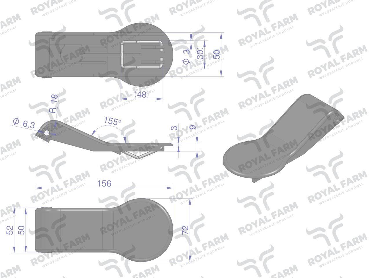 Poidło plastikowe dla bydła i koni 2.6 royal farm 2szt - zdjęcie 4