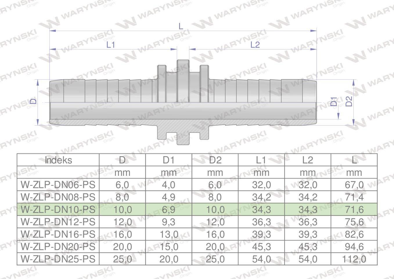 Zakucie hydrauliczne łącznik węży dn10 premium waryński 10szt - zdjęcie 3