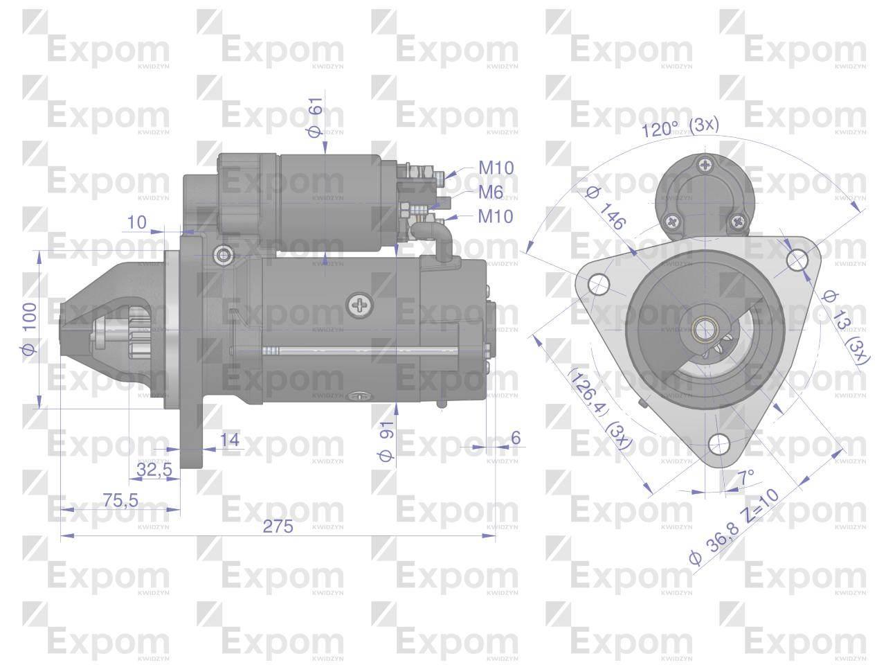 Rozrusznik 24v 3.5 kw aze4268 belarus expom kwidzyn eu - zdjęcie 4
