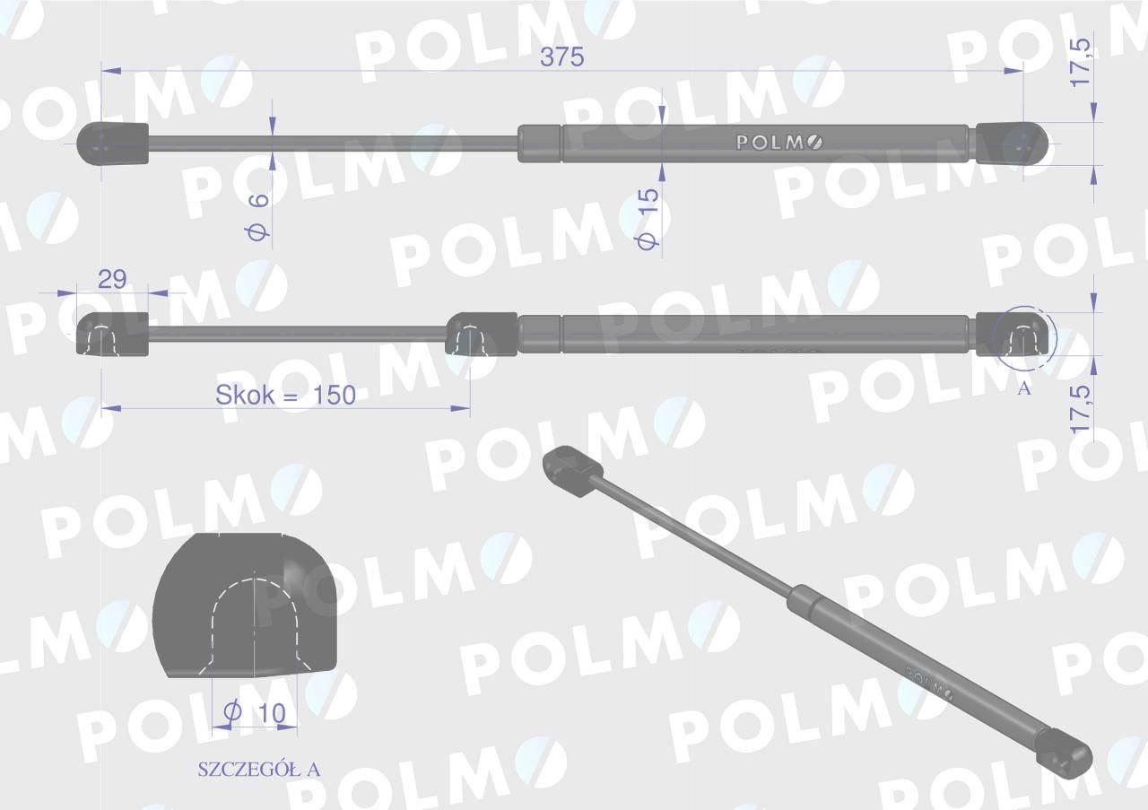Siłownik dachu 16367957 zetora proxima forterra polmo - zdjęcie 2
