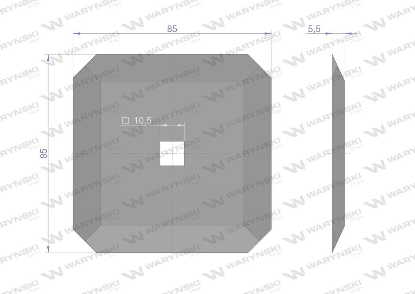 Nóż paszowozu kwadrat 85x5mm luclar seko delaval waryński - zdjęcie 2