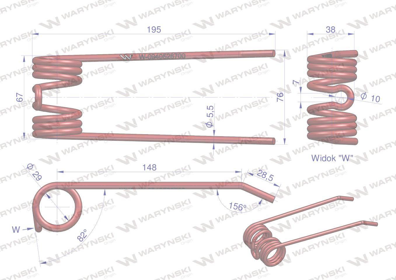 Palec podbieracza welger rp12 waryński | W-0940526700 - zdjęcie 2