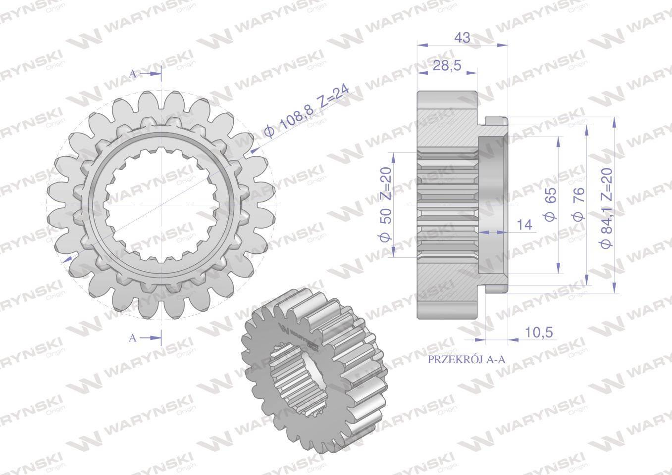 Koło napędzające 80185061 c-385 waryński - zdjęcie 2