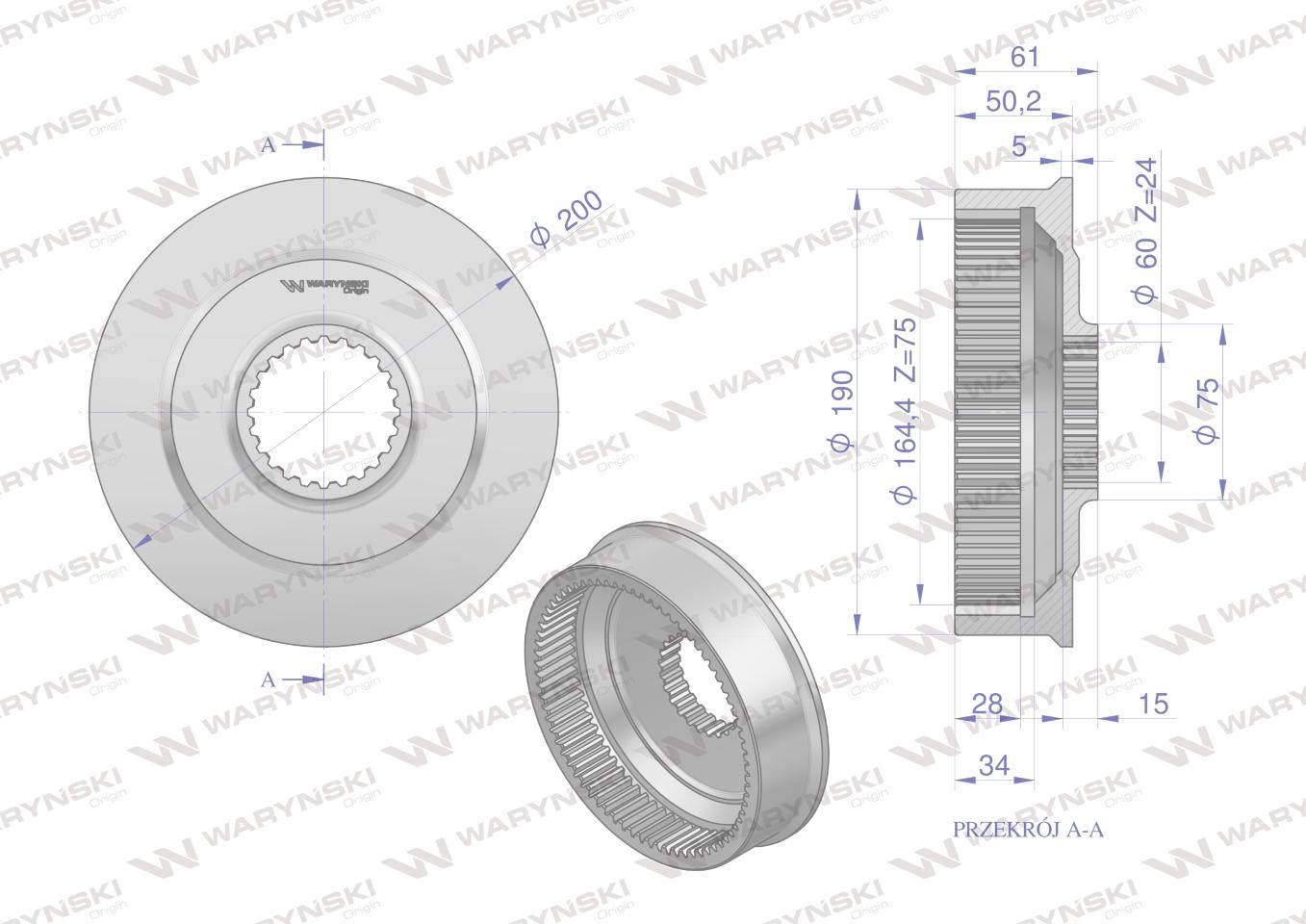 Koło koronowe 80126107 c-385 waryński | 80126107W - zdjęcie 3