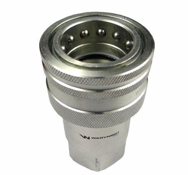 Szybkozłącze hydrauliczne gniazdo g3/8"bsp gwint wewnętrzny iso 7241-a waryński - zdjęcie 4