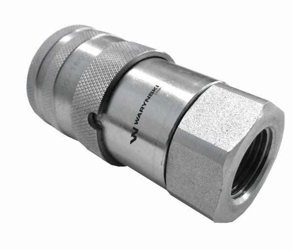 Szybkozłącze hydrauliczne suchoodcinające gniazdo g1"bsp gwint wewętrzny iso16028 waryński - zdjęcie 2