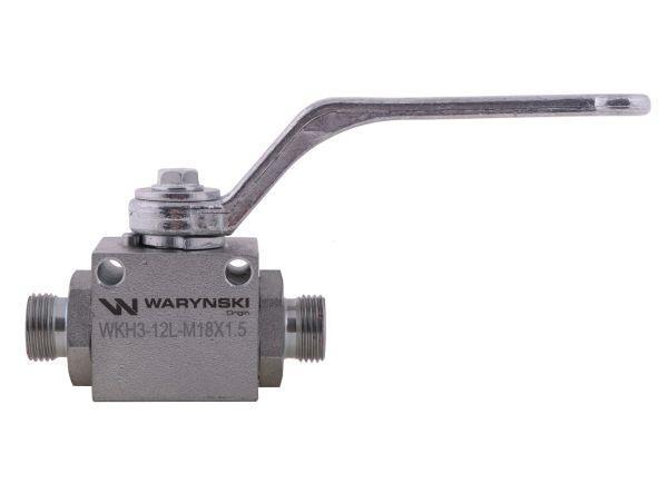 Zawór kulowy hydrauliczny 3-drogowy 3/2 m18x1.5 12l z otworami mocującymi 5 - zdjęcie 5