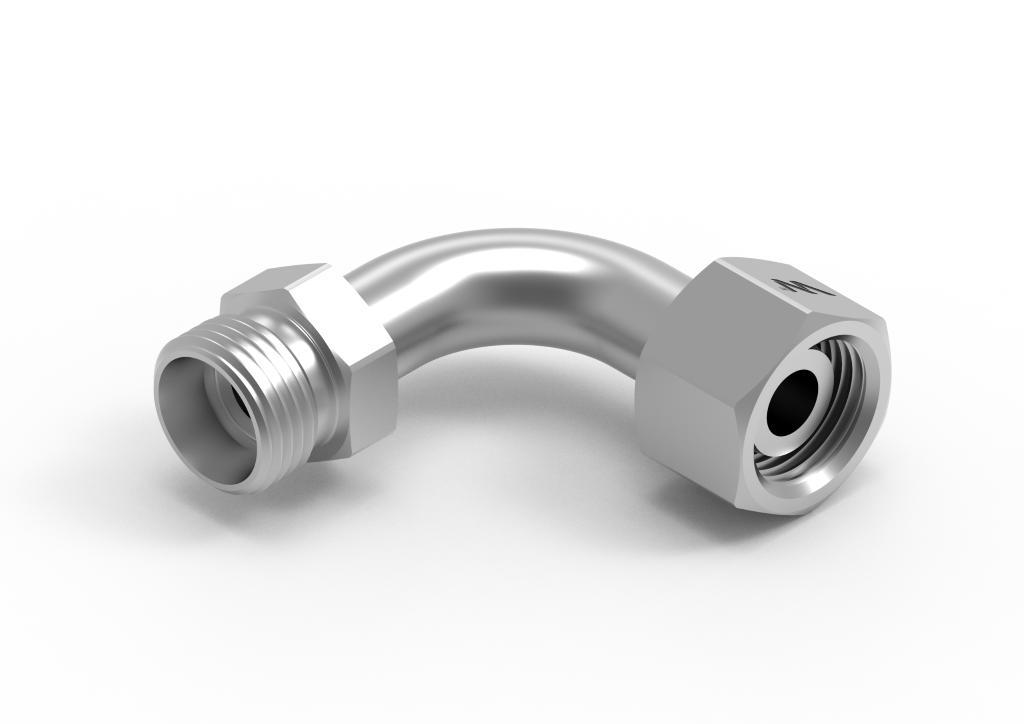 Kolanko hydrauliczne metryczne redukcyjne łukowe ab xevw a-m22x1.5 15l b-m18x1.5 12l waryński 10szt